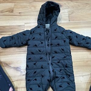 Black Dino snow suit